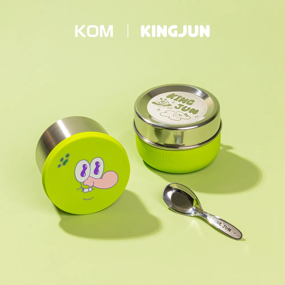 【KOM】★聯名款矽膠不鏽鋼便當盒-BT